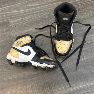 Nike Black and Gold Cleats